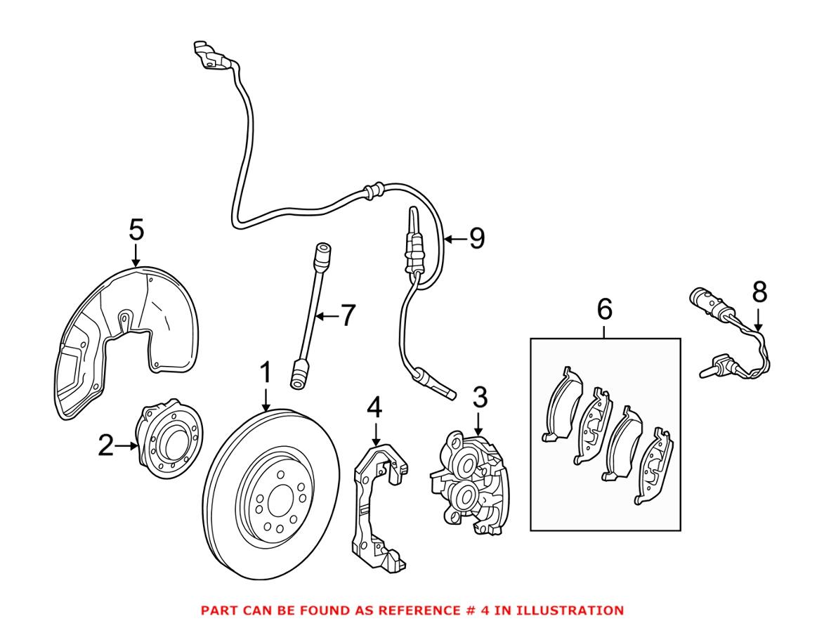 Mercedes Disc Brake Caliper Bracket - Front 1664210006